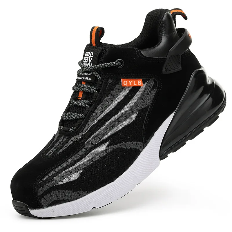 

Breathable Industrial Outdoor Protective Shoes Women Lightweight Working Safety Shoes Work Boot Steel Toe Men safety Shoes, Grey