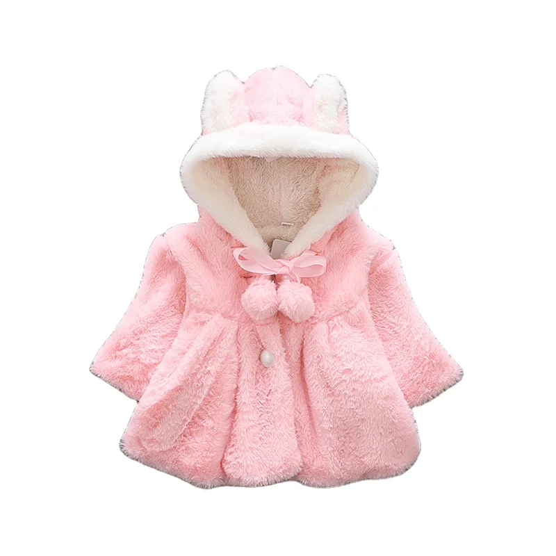 

Children Faux Fur Coat Baby turndown collar Thicken Warm Jacket Girls Long Overcoat Winter Kids girls Casual Outwear