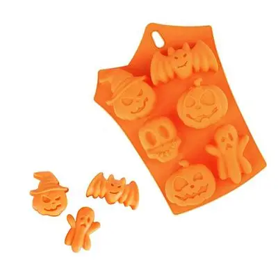 

DIY Baking Tools Halloween Kitchen Silicone 3D Chocolate Mold Pumpkin Skull Non-Stick Cookie Silicone Mold