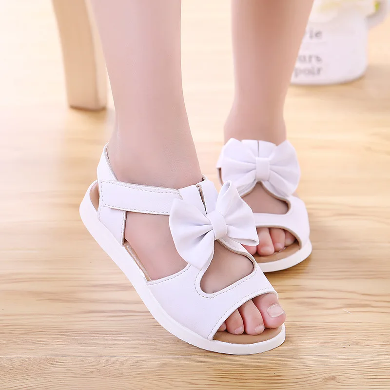 

2019 Bowknot beach shoes for girls children sandal latest princess shoes