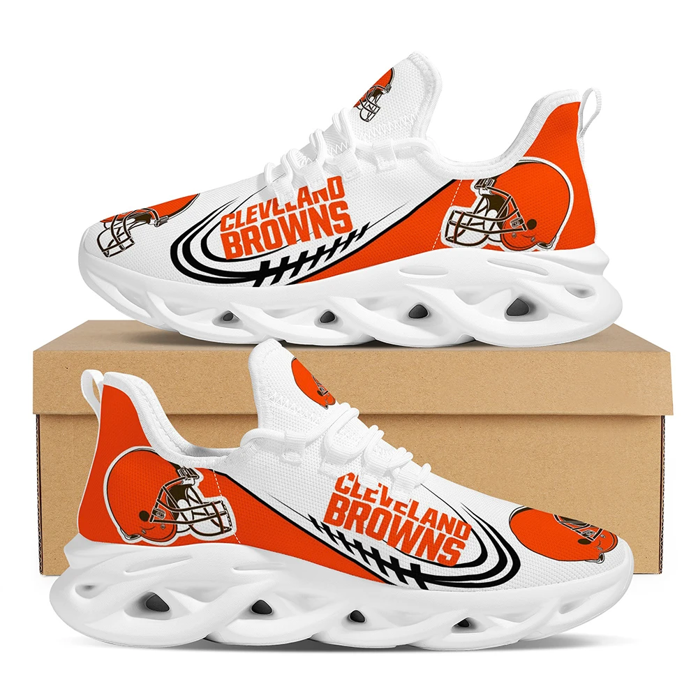

Wholesale 1 MOQ Dropshipping Customized Printed Logo Football Team Cleveland Browns Sepatu Sneaker Women Mens Casual Shoes