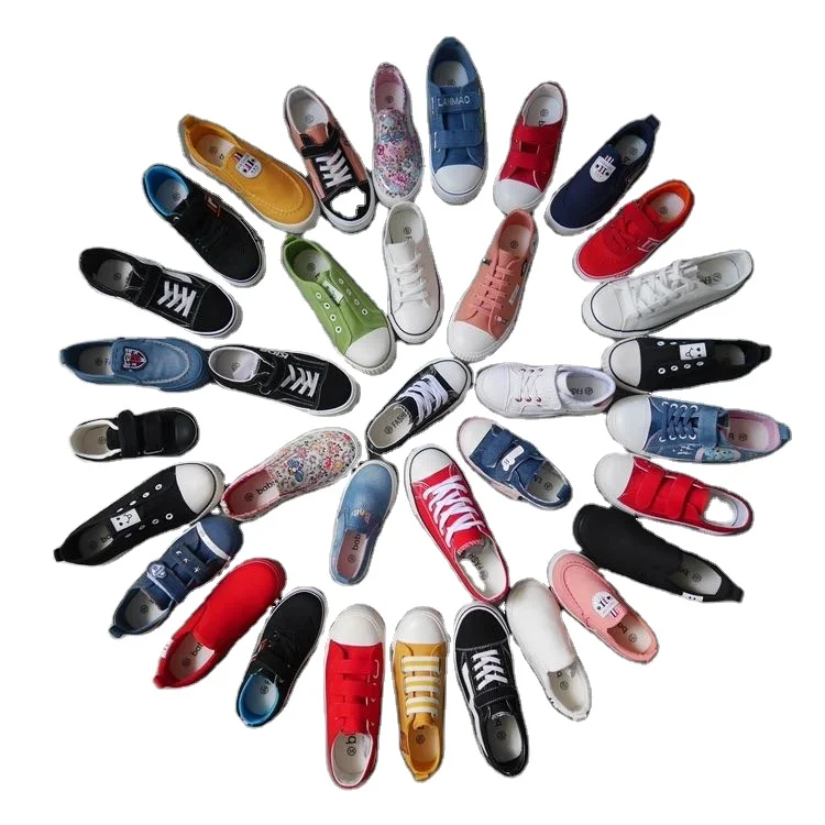

Mix design Children Casual Canvas Shoes Vulcanized Stock Shoes, Mixed colors