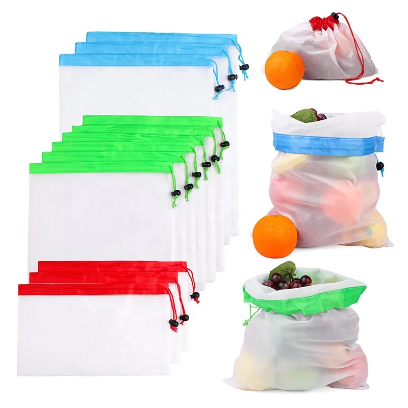 

Popular Cheap Large Size Stock Custom Accept 30X43Cm Drawstring Fruit And Vegetable Cotton Mesh Bag