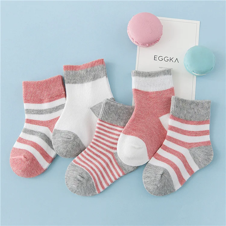 

Jacquard striped boys and girls socks Spring and autumn baby socks New baby socks