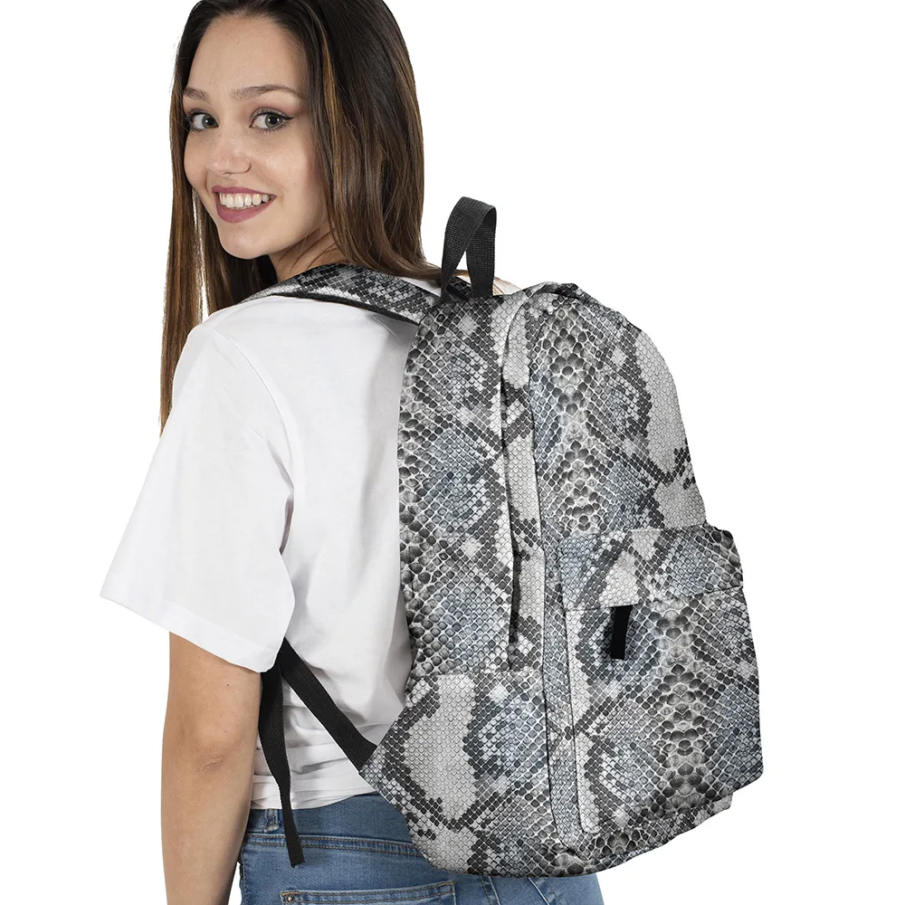 

Snakeskin Shoulder Bag backpack School Bags Travel Hiking Backpack Daypack
