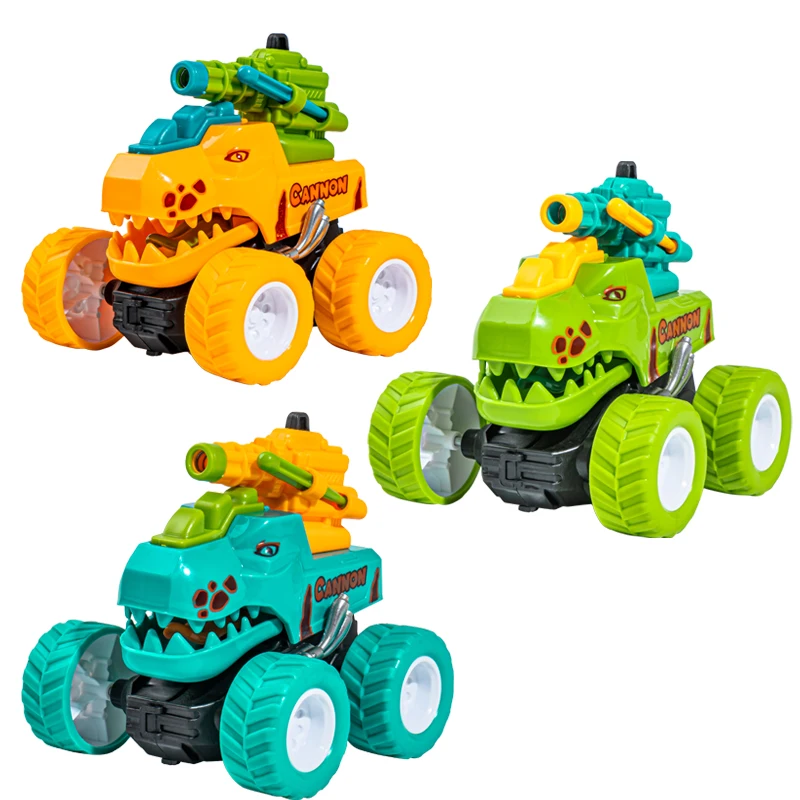 

Hot selling ABS plastic material dinosaur ride on car toys inertial missile launch dinosaur toy interactive car toys for kids