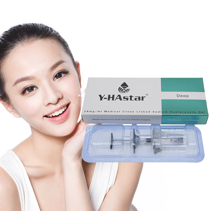 

Deep 2ml injectable hyaluronic acid dermal filler for anti wrinkle, Transparent