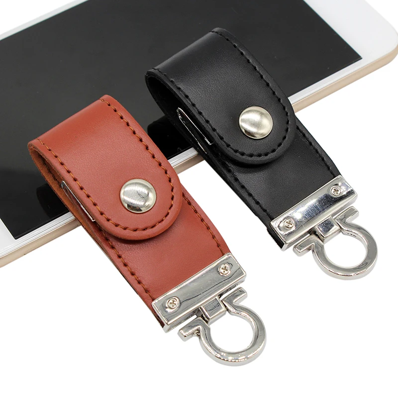 

Fashion Metal Key Chain Leather Usb flash drive Pen Drive
