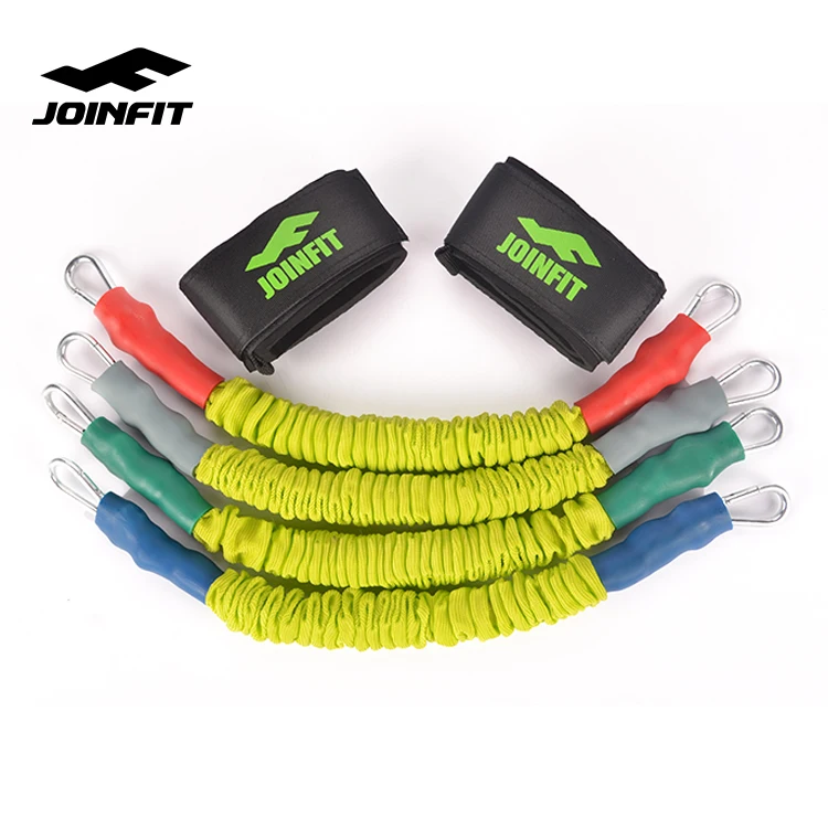 

JOINFIT Natural Latex Resistance Bands Speed and Agility Training Strength Jump Trainer Fitness Exercise Ankle Straps, Red/green/blue/grey or customise