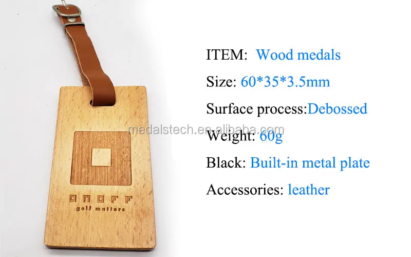 2021 Rectangle 5k 10k 20k 50mile Club VIP Name Laser Wood Matt Metal Sports Race running Wooden Medal with Leather