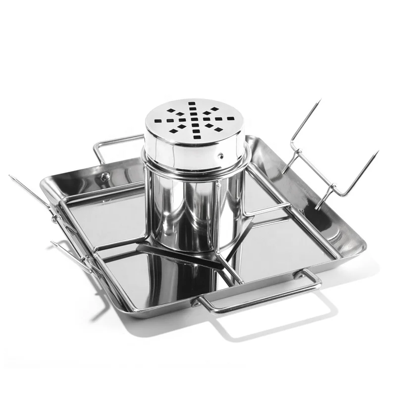 

Stainless Steel Vertical BBQ Roasting Holder for Grill Smoker or Oven Beer Can Chicken Roaster Rack, Sliver