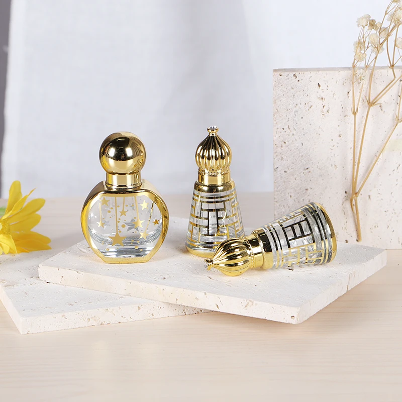 

8 ml 12 ml empty mini size refillable luxury arab perfume oil roll on glass bottle