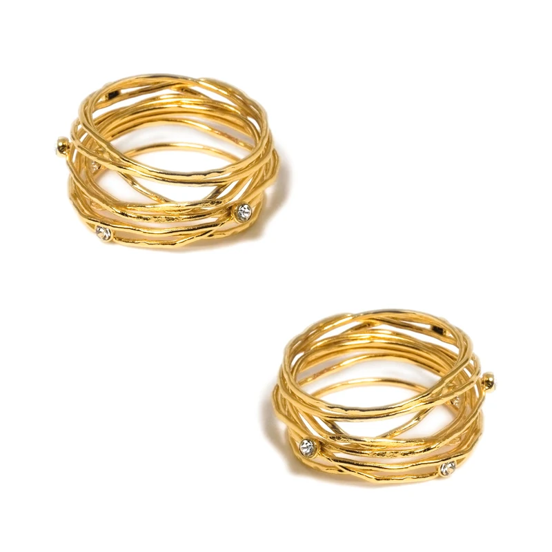 

Multi Ring Hot Wholesale Fashion 18K Gold Plated Women Jewelry Ring