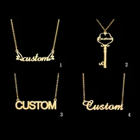 

Hot Selling Fast Delivery E-Coating 3D Personalized Name Custom Letter Rose Gold Necklace Models