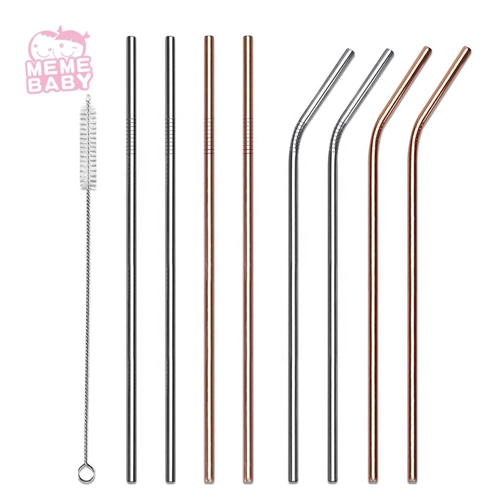 

Gold Long Length  Stainless Steel Drinking Straws, Silver,gold,blue,colourful,etc