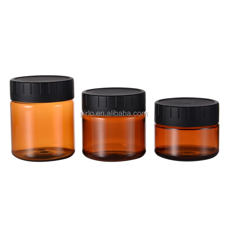 60ml 120ml plastic jars with lids set 100ml plastic jar amber
