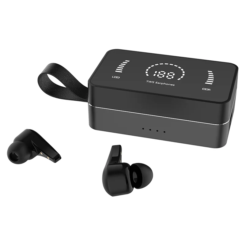 

2021 new arrival h3 tws earbuds with good voice perfect sound good quality functions tws H3 earphone selling in good price, Black white