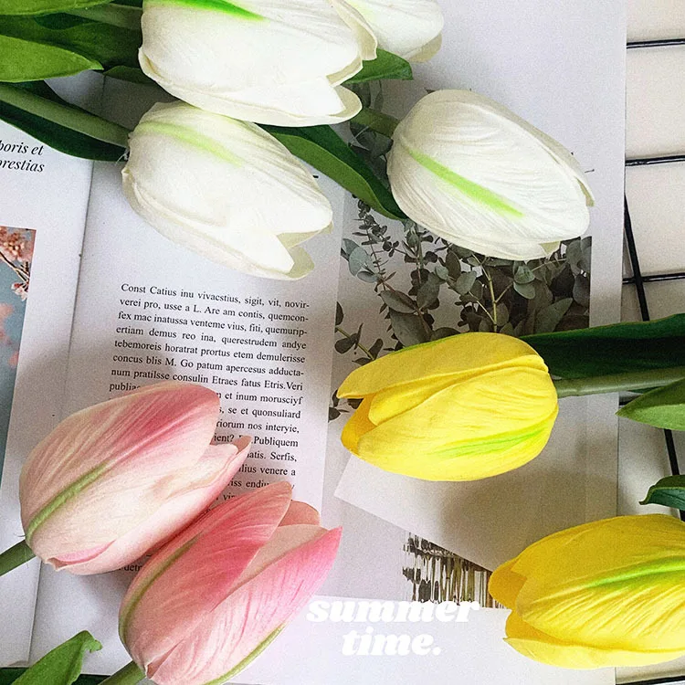 High Quality Artificial Tulip Pu Flower Tulip Artificial