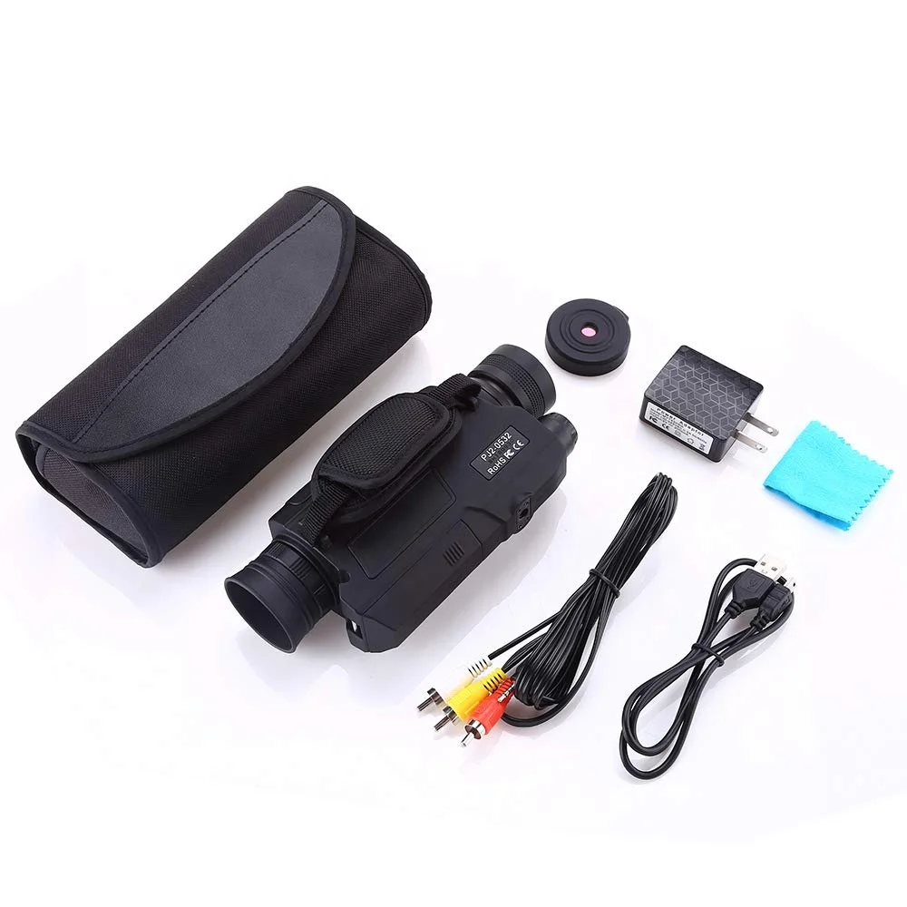 

Clear Night Vision Large Field of View Multi-usages bas lumiere Binoculaire de Vision Nocturne pour casque militaire, Black, camouflage