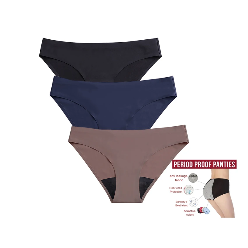 

Woman leak Proof panties menstrual period 4 layer protection seamless one piece Menstrual underwear leak proof menstrual panties
