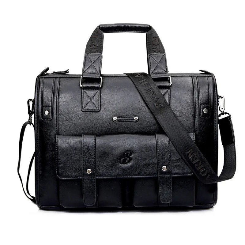 

Lastest designer briefcase university laptop backpack office bags for men pu leather work business bag