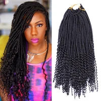 

Belleshow 20inch Afro crochet braid hair crochet faux locs curly kinky faux dreadlocks Jerry Curly Faux Locs