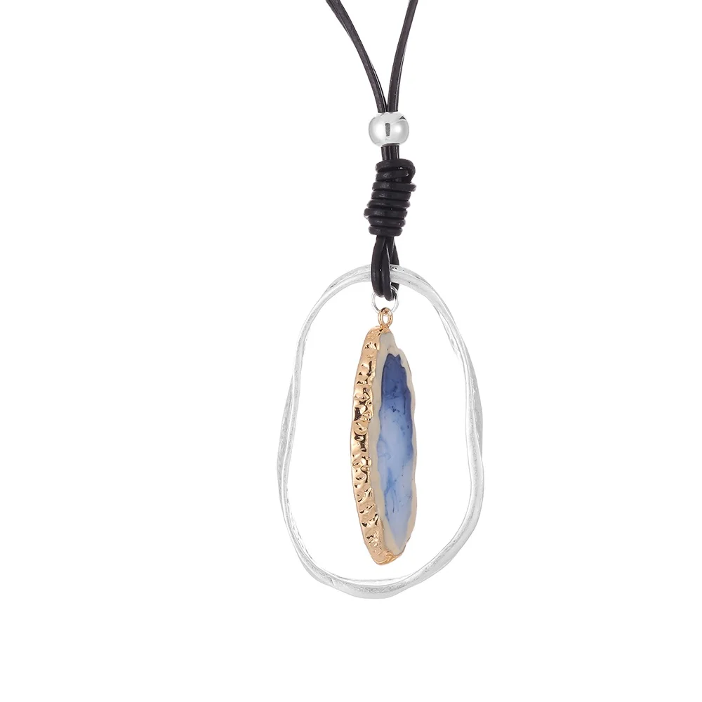 

Amazon's best-selling classic 2021 women's pendant necklace Natural stone necklace Long line jewelry necklace Mother's Day