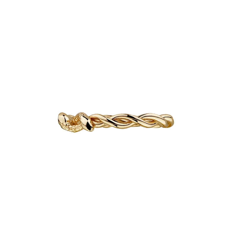 

2021 Fashion S925 Sterling Silver Simple Double-headed Snake Twist Ring