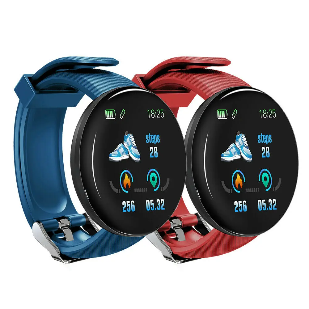 

New update D18 smart bracelet band watch rate fitness wristband app download manual for IOS & Android