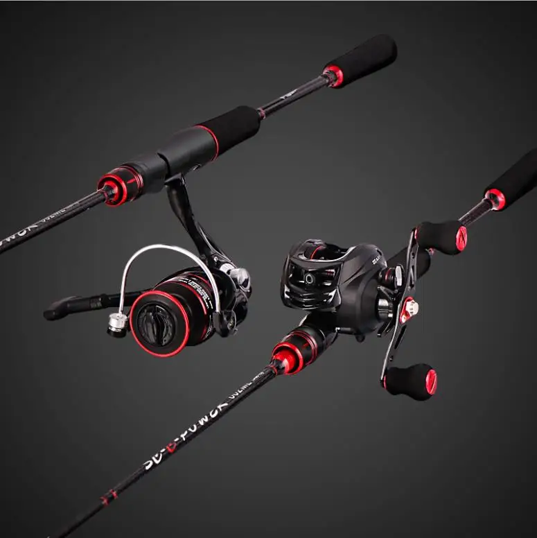 

High Quality New Carbon Fiber Fishing Reels Fishing Rod And Reel Combo Set For Fishing, Black gold