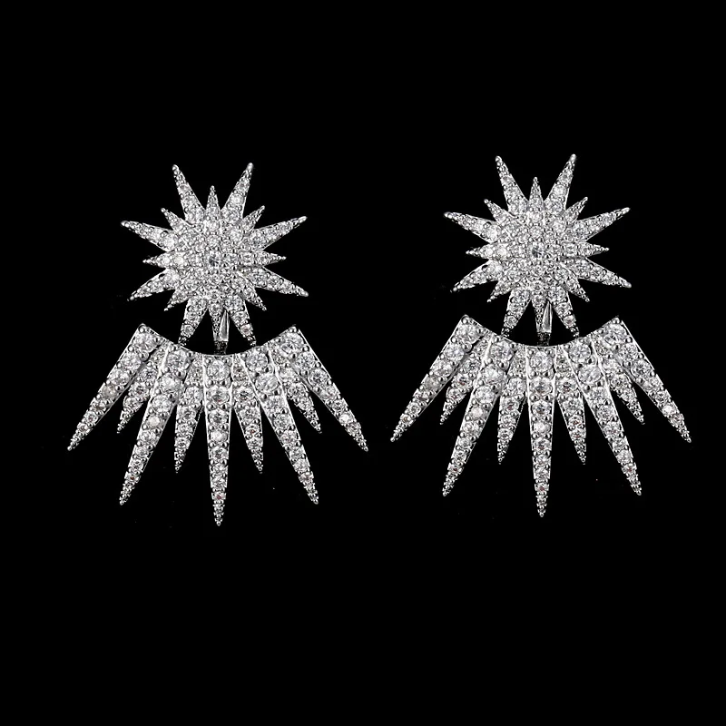 

Zircon Charm Earrings Trendy Ladies Fashion Cubic Zirconia Wedding Bridal Earrings