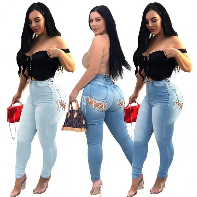 

MISSMOEN High Quality With Zip Fly Ripped Bandage Women Clothes 2021 Women Jeans Pants Ladies Denim Pants