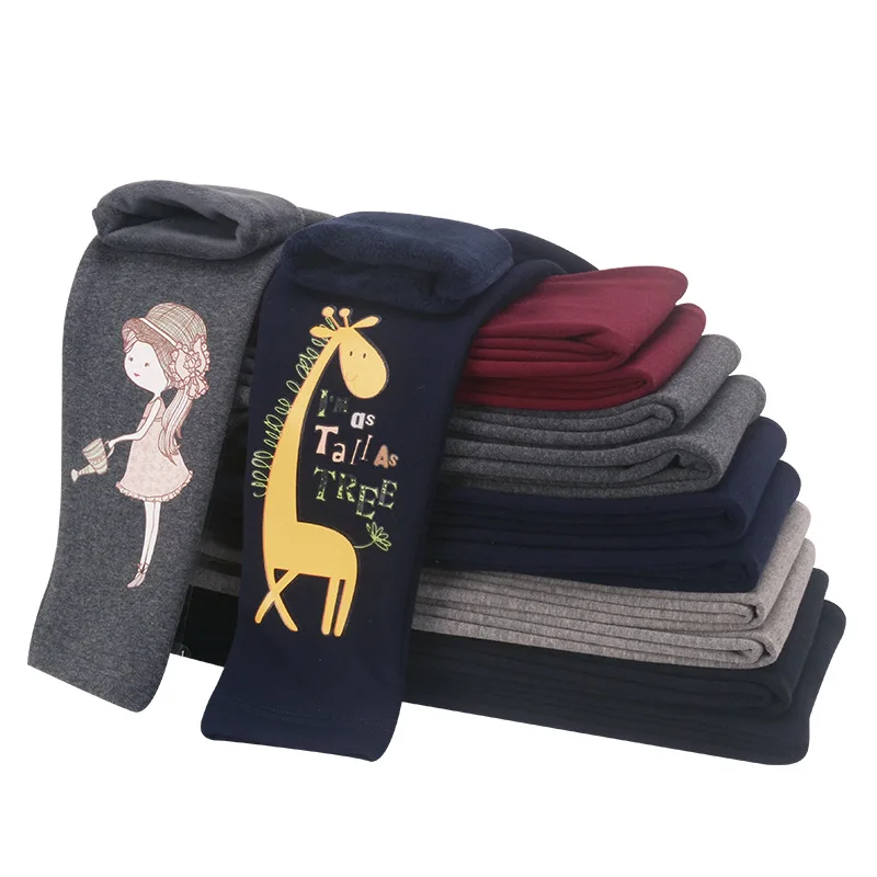 

Autumn and winter plus fleece thin fleece girls leggings baby warm cotton pants