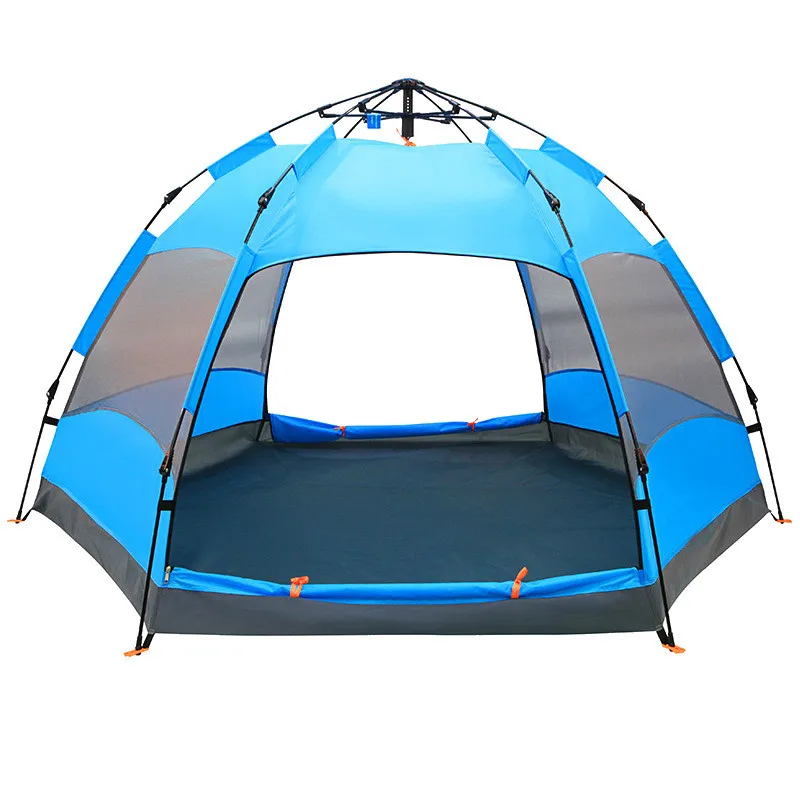 

Fully Automatic Double-Layer Hydraulic Two-Door Four-Window 5-8 People Hexagonal Outdoor Camping Ventilated Tent, Picture shown