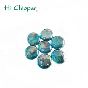 Flat Back Reflective Decorative Fire Pit Glass Color Glass Pebbles