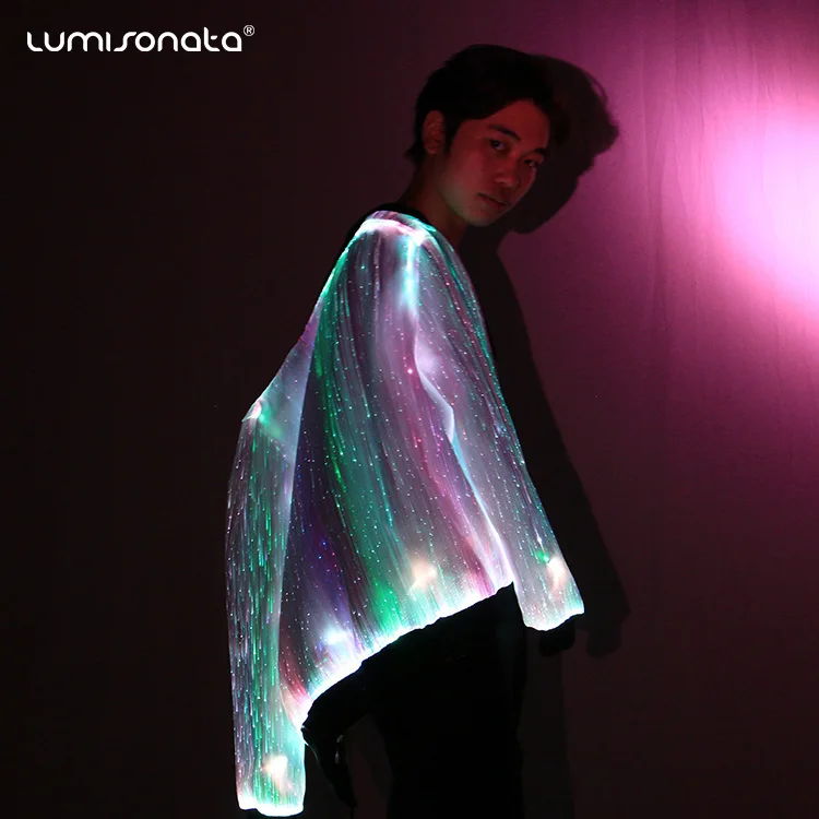 

EDM Music Festival Top Sale Wholesale Led Men's Jacket Custom Plus Size Glow In Dark Men's Jackets