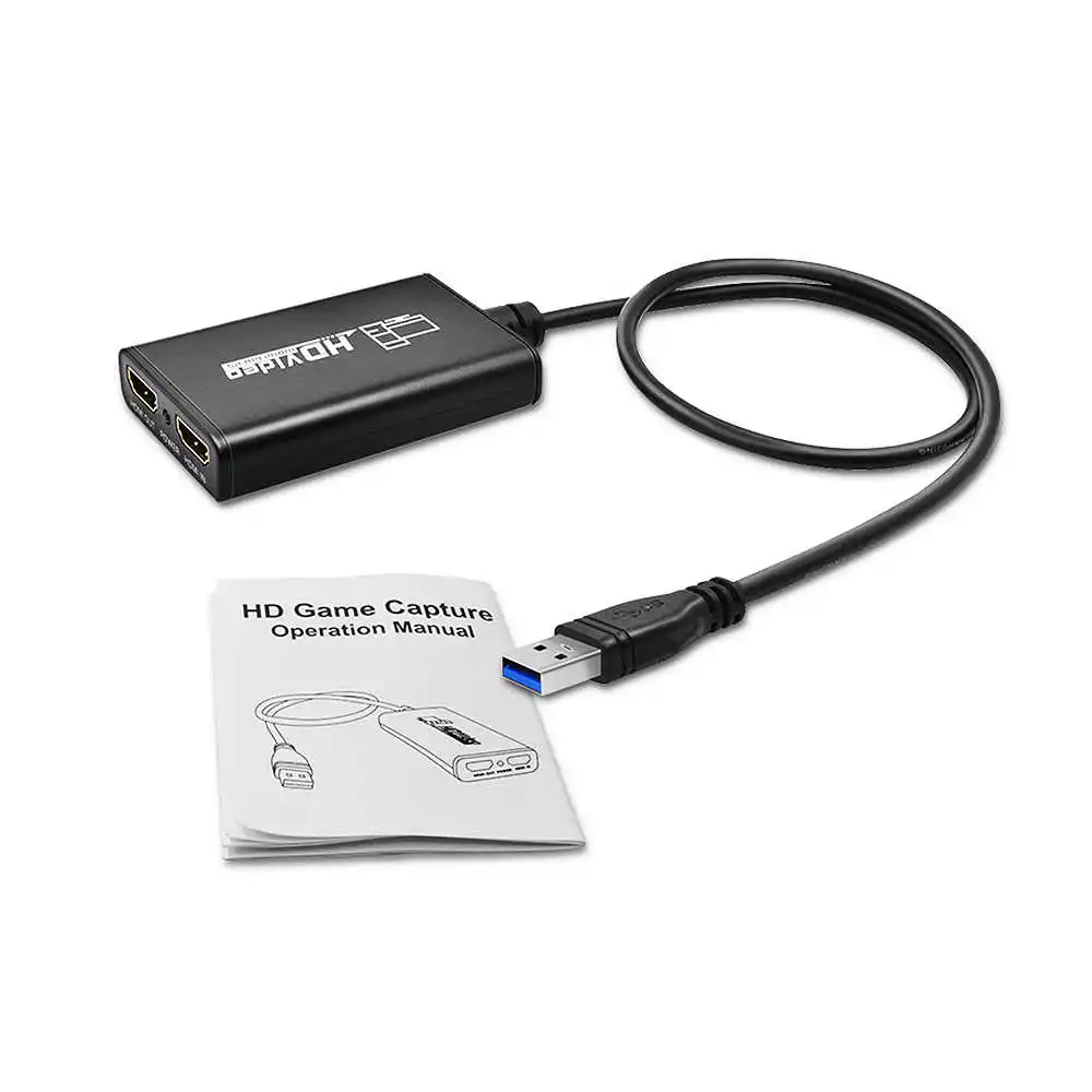 
AOEYOO USB3.0 TO HDMI Video Capture Support YUY2 4K Input No delay live streaming 4k video capture card with loop game capture 