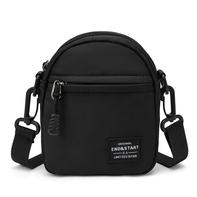 

2021 new black cross-body bag men's shoulder bag mini backpack