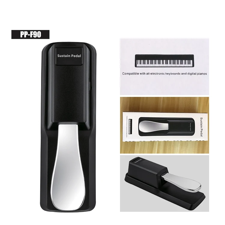 

Wholesale high quality stainless steel midi keyboard sustain pedal for electric piano