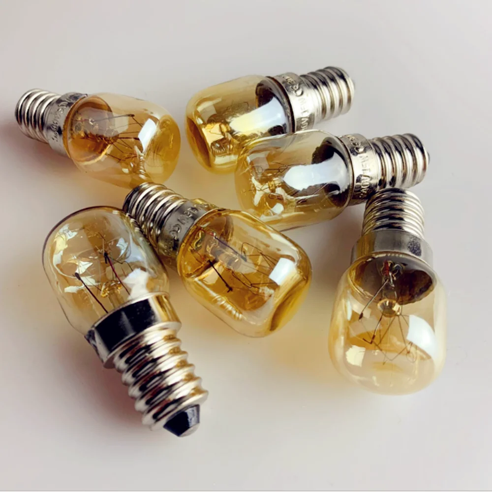 300 Degree Oven Rated Light Bulbs 15W 25W E14 SES Screw Base Pygmy Lamps Salt Lamp Night Light Bulb