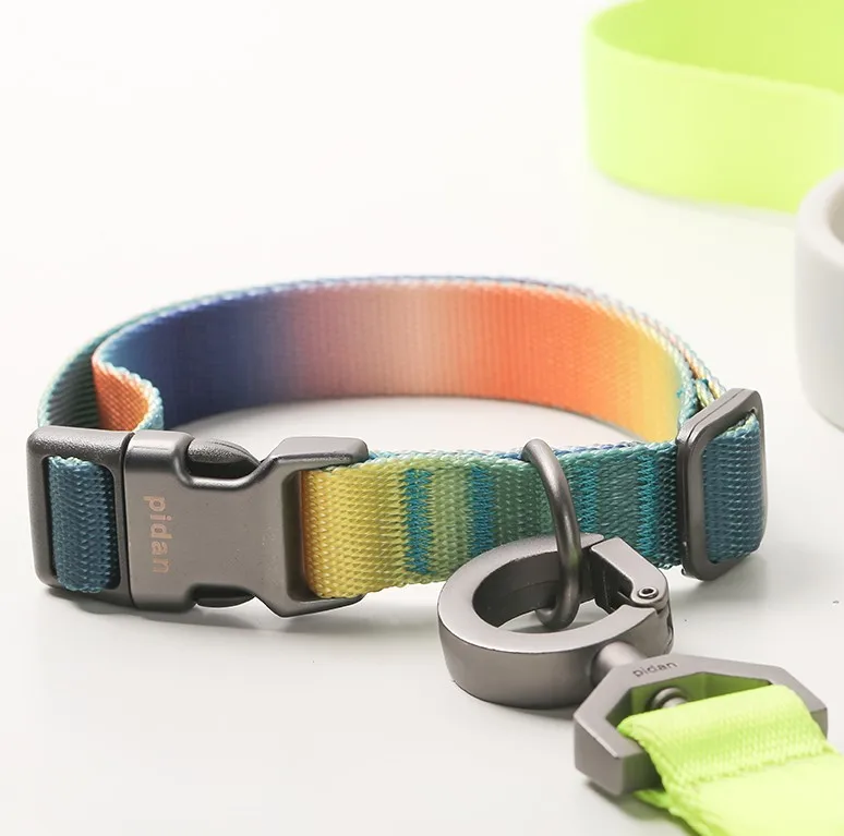 

2020 NEW spring design colorful nylon High quality adjustable pet dog collar