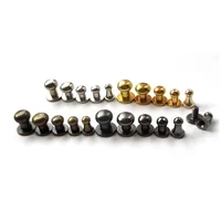 

Wholesale stocks 4mm-8mm brass screw studs ball screw rivet button for leather and shoes