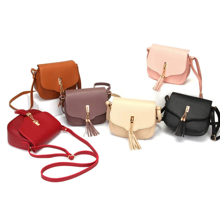 

Saddle Small Square Bag Tassel Women HandBag Slung Shoulder Bag Fashion Tassel Simple Classic Bag, 6colors