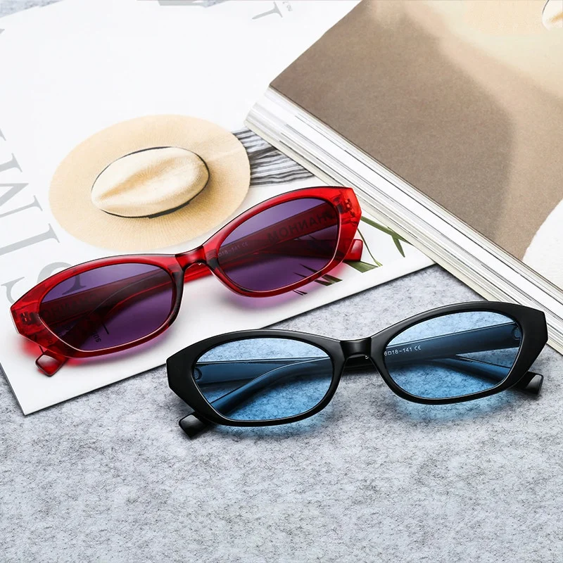

New personality retro sunglasses fashion small frame prismatic sunglasses trendy ladies sun glasses river, Picture shows