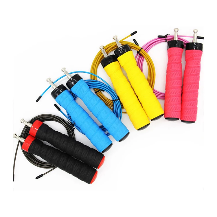 

Heavy Exercise Sweatband Weighted Skipping Speed Jump Rope With Steel Wire, Yellow, pink, black, blue