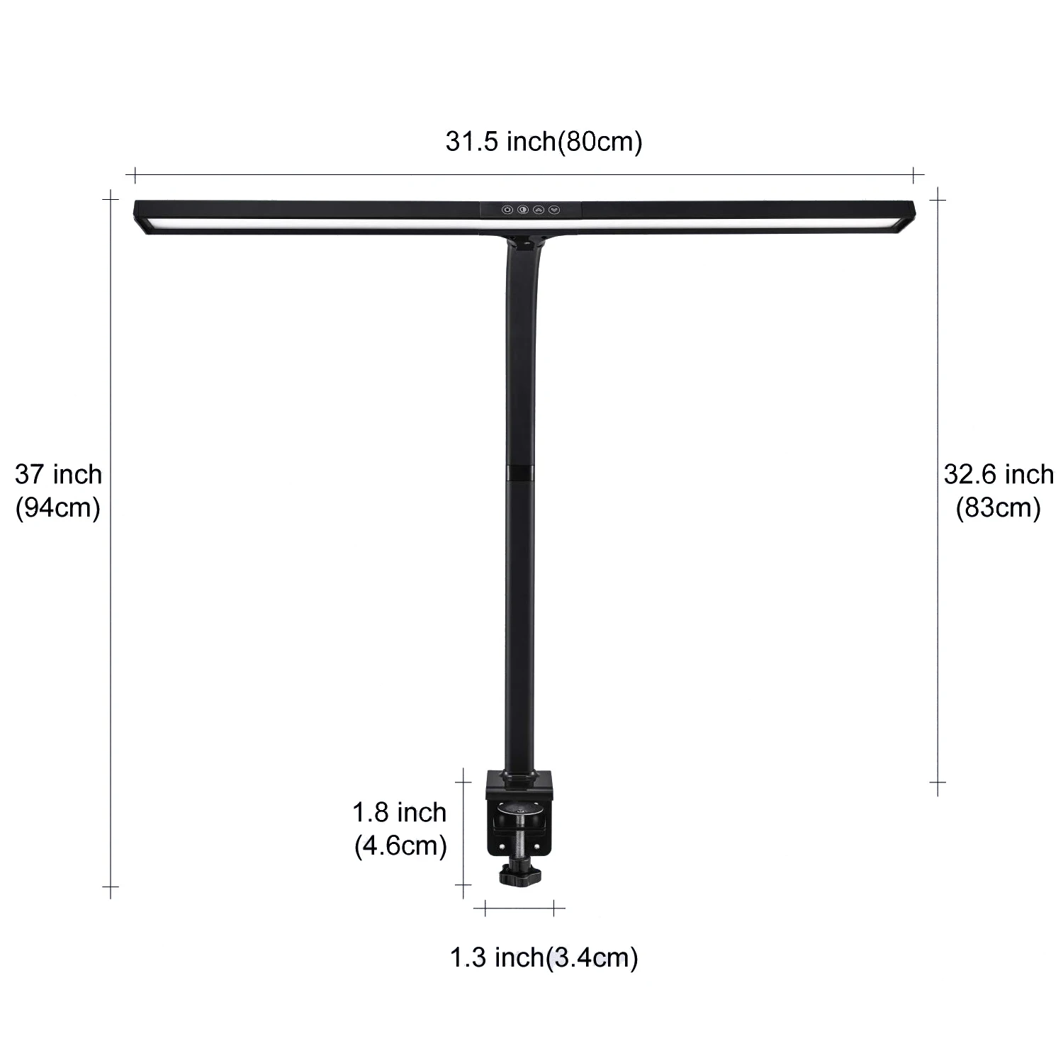 RuiBeiTe manufacturer 80cm head glare-free adjustment.LED flexible gooseneck arm light desk lamp with clamp