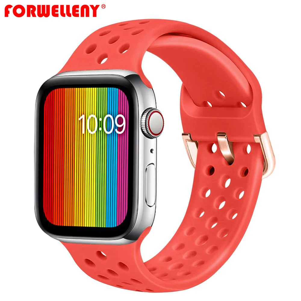 

strap for Apple Watch band apple watch 5 4 3 44mm 40mm iWatch band 42mm 38mm Sport silicone bracelet correa watch Accessories, See photos