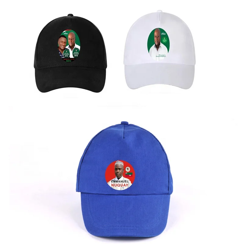
custom cheap white polyester cap for election 