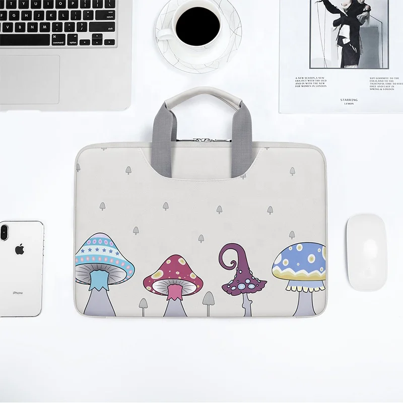 

Wholesale 15 inch digital printing PU cartoon notebook 15inch bag laptop bags, Customized