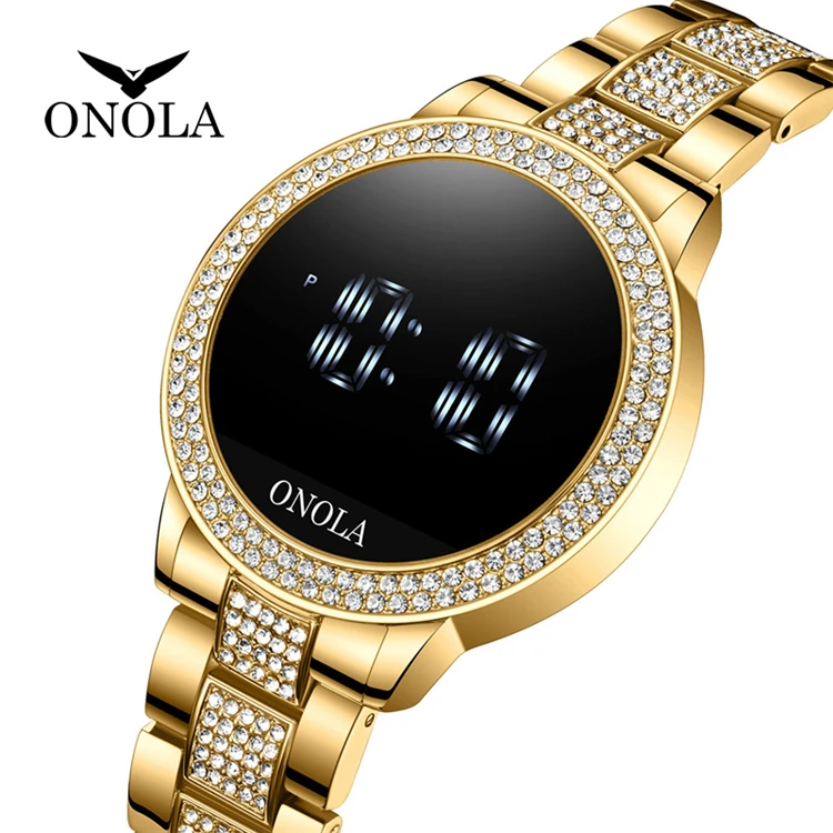 

ONOLA ON3825 Ladies Fashion Diamond Touch Screen Led Electronic Watch All-match Exquisite Waterproof Business Watches